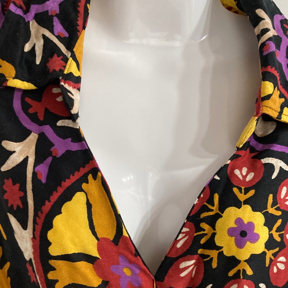 Haute Hippie blouson collared top - Picture 3 of 7